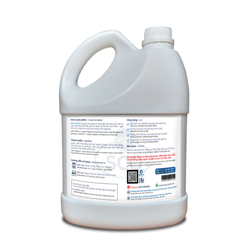 Nước giặt cao cấp  SCO®VINTO  SCO Wash VinTo 3.8L