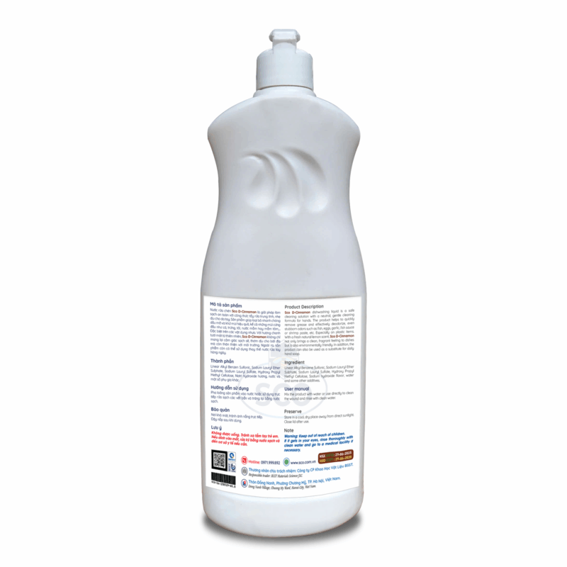 Nước rửa chén hương quế SCO®D-Cinnamon 0.8L