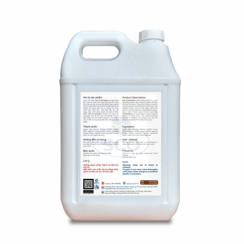 Nước rửa chén hương quế SCO®D-Cinnamon 10L