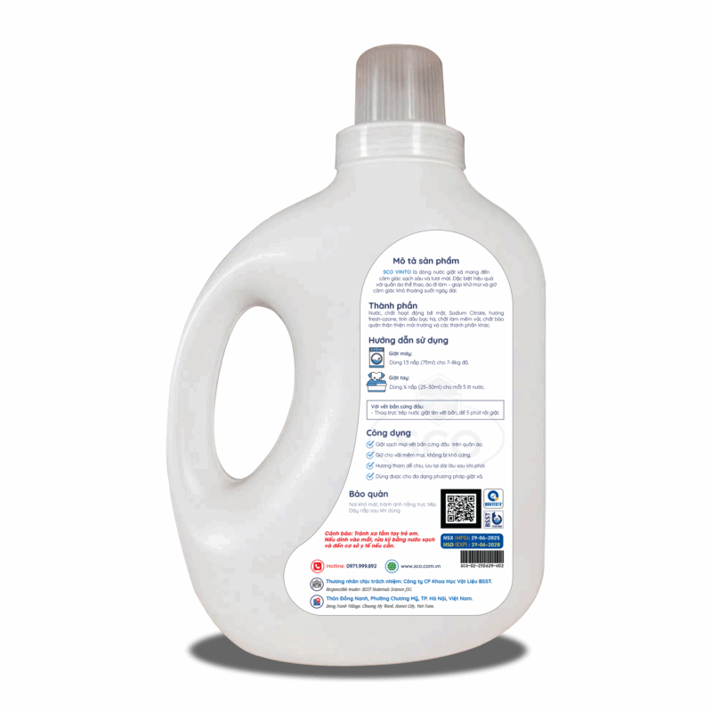Nước giặt cao cấp  SCO®VINTO  SCO Wash VinTo 2L